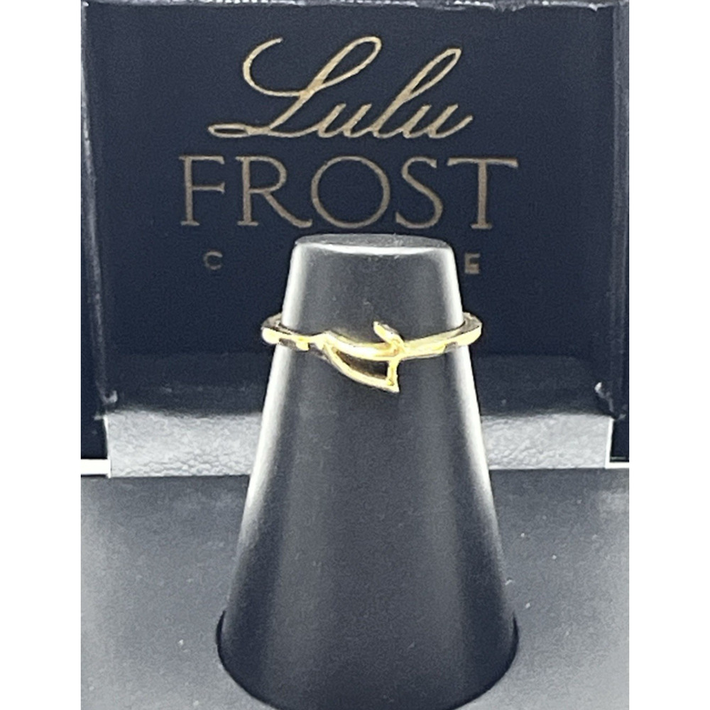 Lulu Frost Code Ring 14K Gold Number 4 Size 5 Minimalist Stacking Handmade NYC